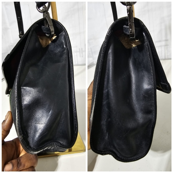 GUCCI Ophidia GG Vintage Sherryline Crossbody bag Black - Picture 9 of 14